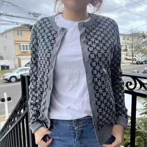 Tommy Hilfiger Black and Gray Women's Cardigan